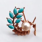 Aqua Pearl Bloom Earrings