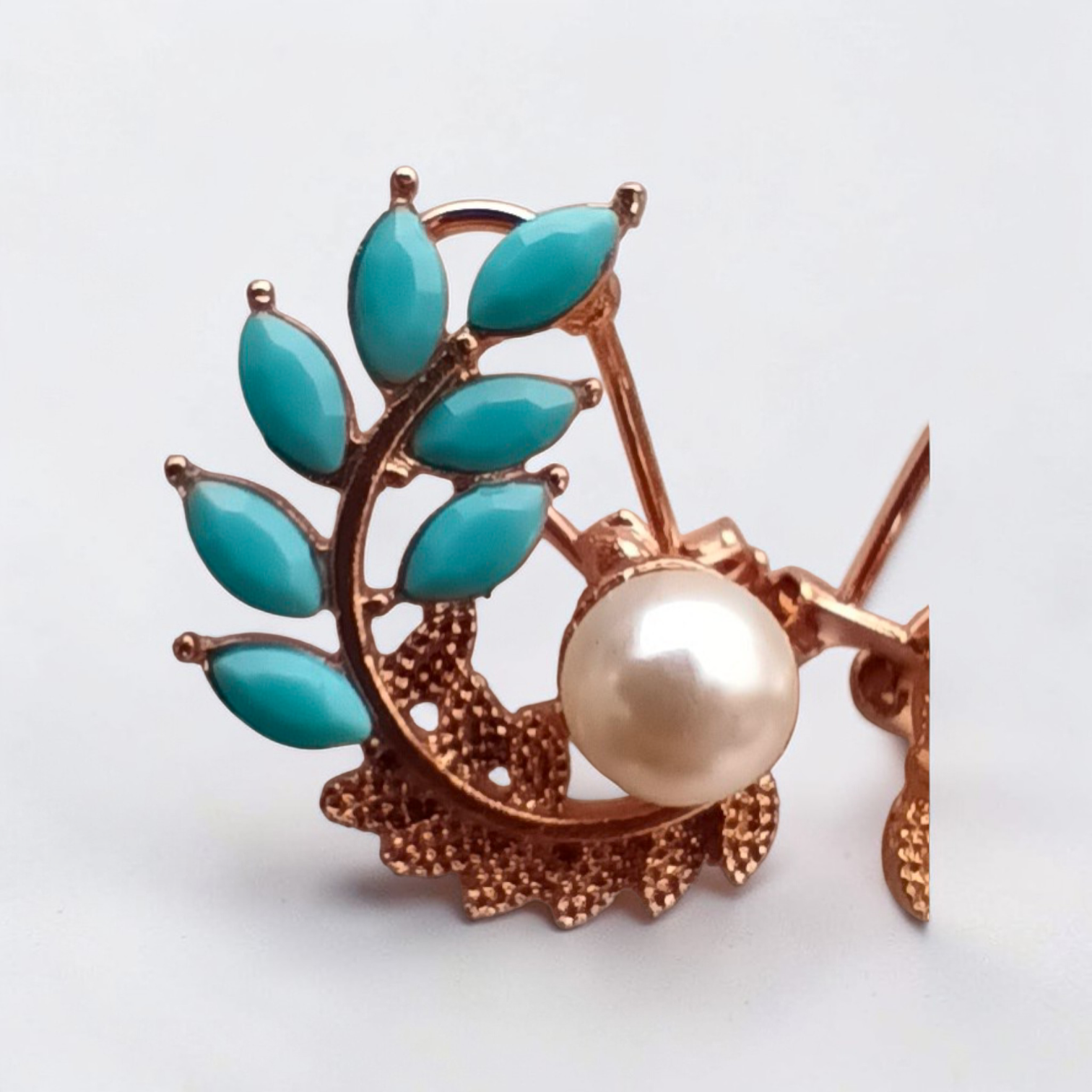 Aqua Pearl Bloom Earrings