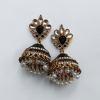 Midnight Pearl Jhumka Earrings