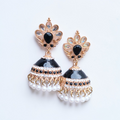 Midnight Pearl Jhumka Earrings