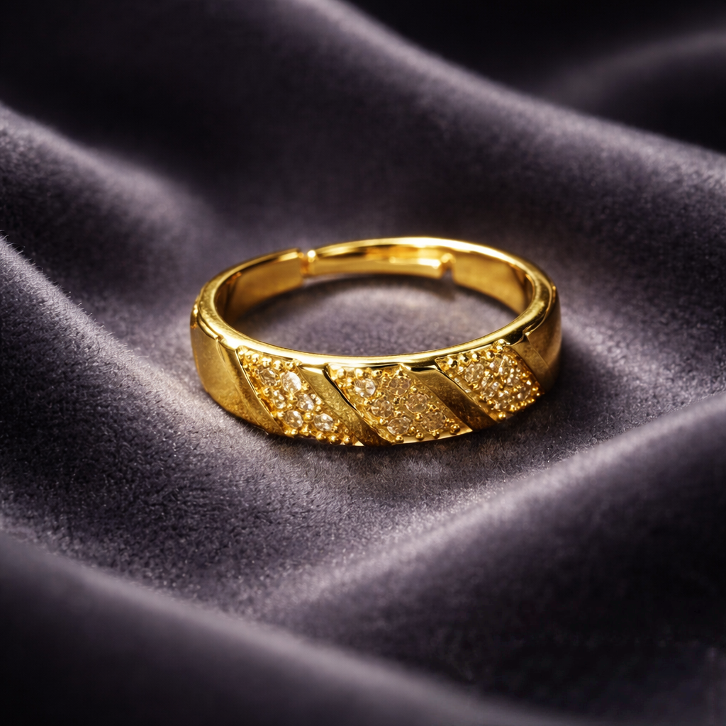 Golden Aurora Spark Ring