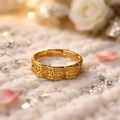 Royal Grid Gold Ring