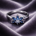 Azure Bloom Silver Ring